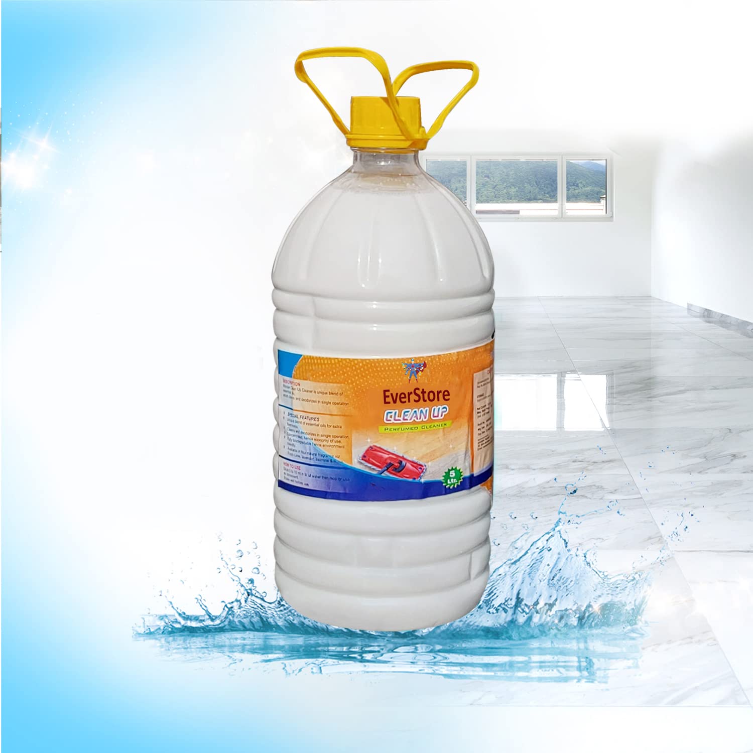 EVERSTORE White Floor Cleaner,10X Cleaning And Fragrance Phenyl(5000ML