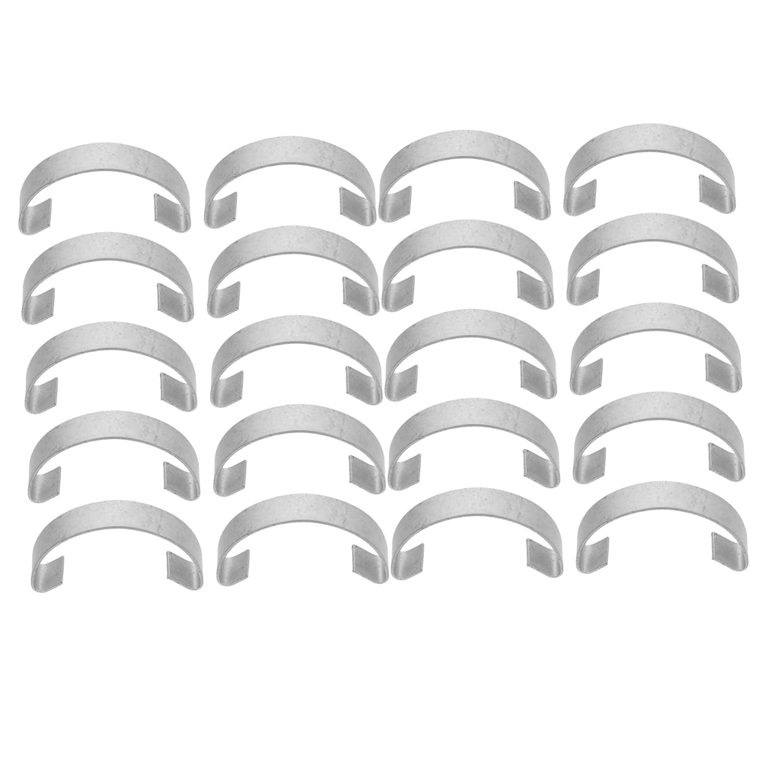20pcs Stainless Steel Cage Door Hooks for Pets, Silver