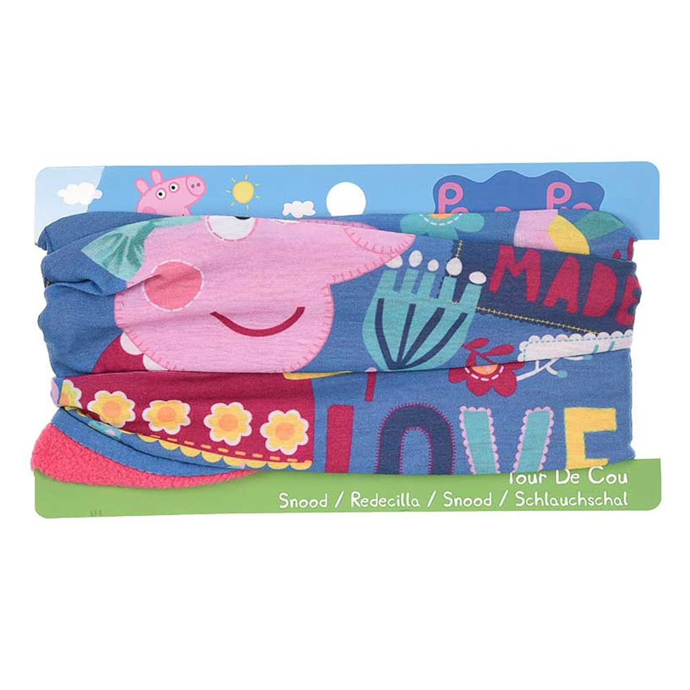 SUN CITY Braga cuello poliester Peppa Pig Love