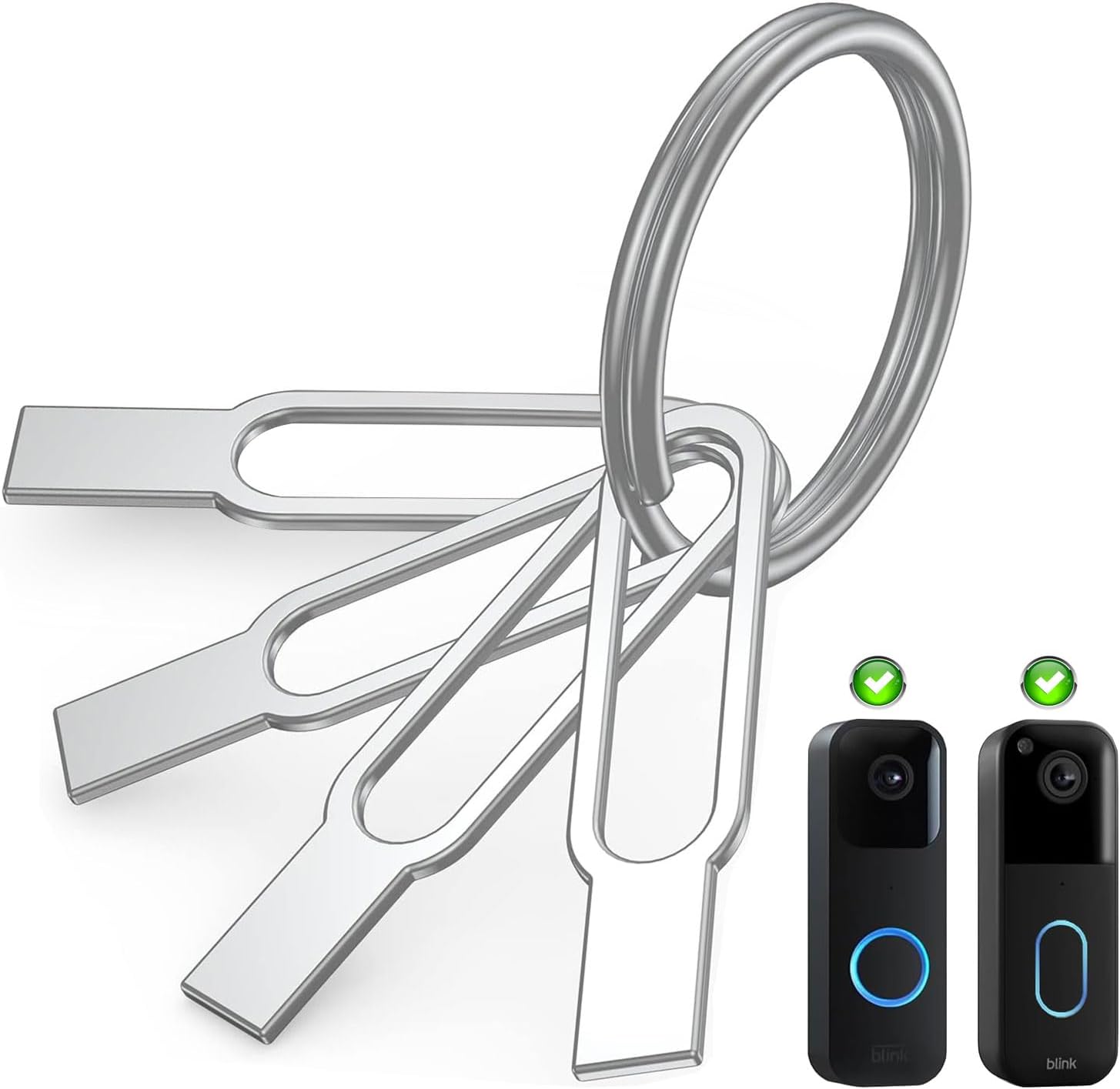 4 Pack Blink Doorbell Key Replacement Tool,Blink Doorbell Opening Tool,Blink Doorbell Pin Tool,Compatible With Blink Video Doorbell/newest model,Release Tool Removal Pin Security Key Tool