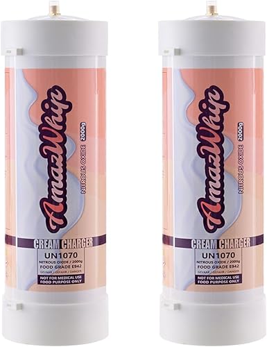 Miniatura 1 de Cargador de crema batida de 3.3 L - Cargadores de crema batida N2O sabor original puro tanque de óxido nitroso de grado alimenticio (2 cilindros)