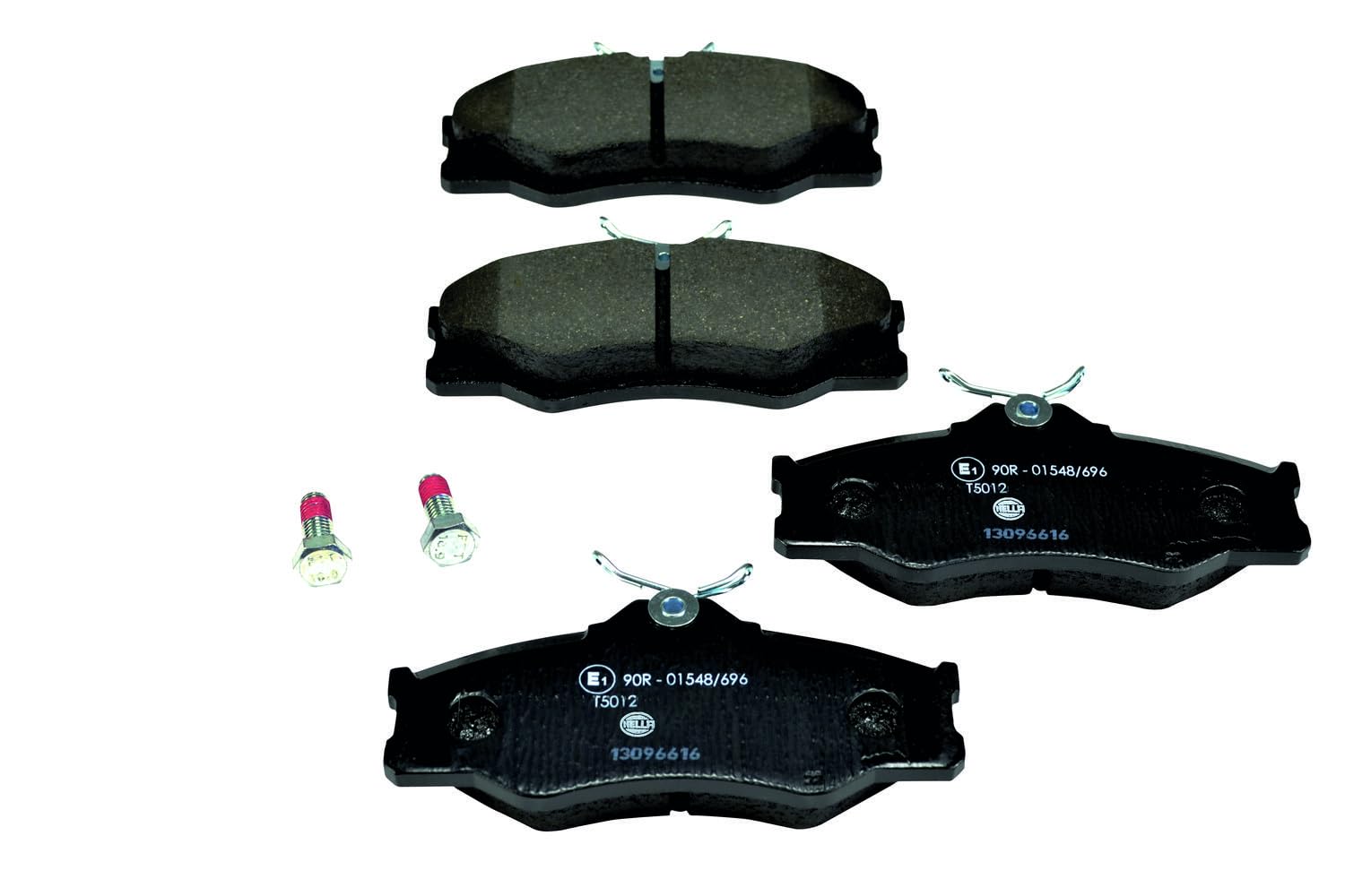 HELLA 8DB 355 017-661 Brake pad set - not prepared for wear indicator - T5012 - for e.g. VOLKSWAGEN