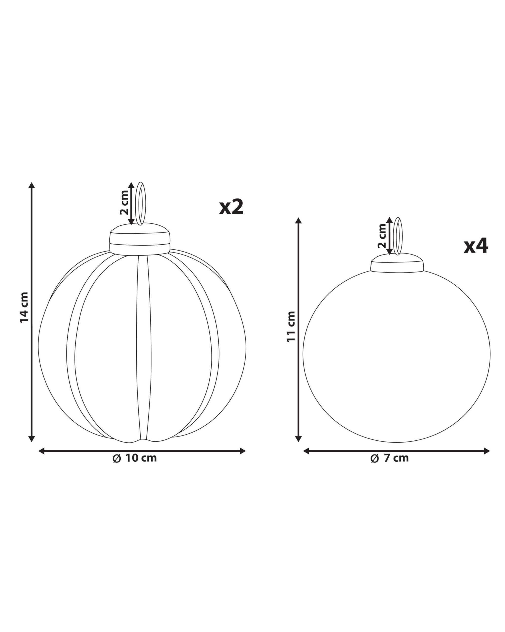Christbaumschmuck 6er Set Glas Silber Weihnachtskugeln handgemacht Argentin