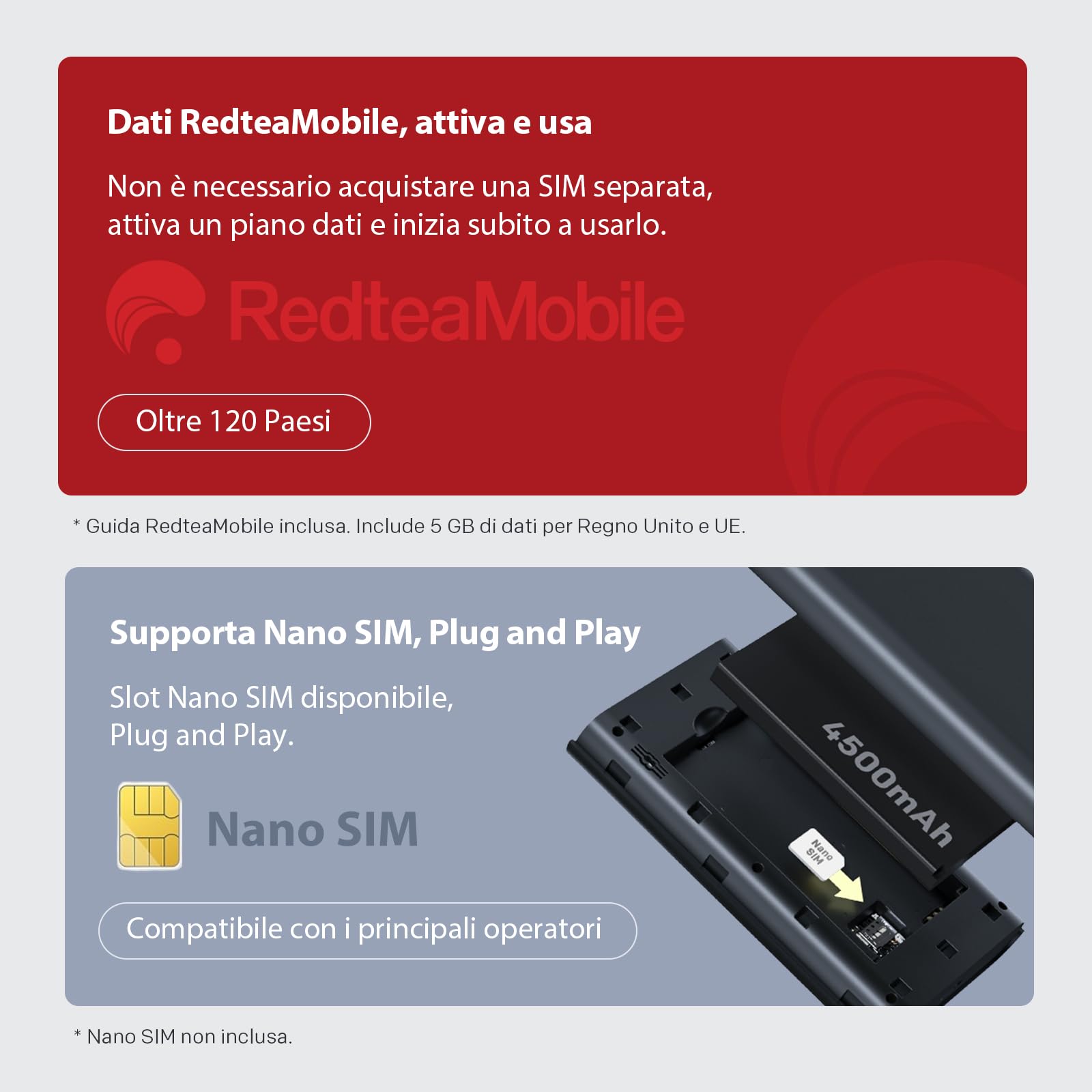 STRONG 5G+ HOPI Router 5G Portatile Senza SIM Fisica, WiFi 6 AX3000 Dock