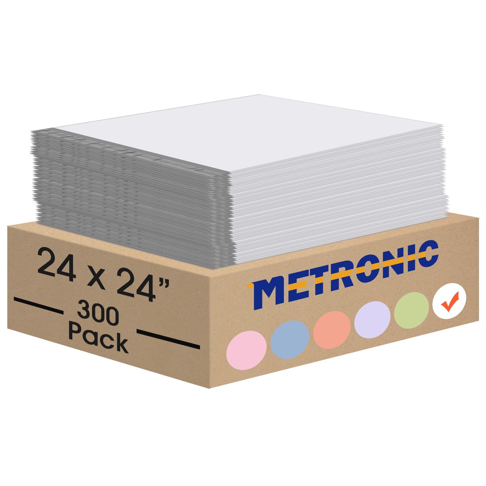 Metronic Poly Mailers 24x24 300 Pcs Large Shipping Bags for Clothing White Packaging Bags Strong Self Seal Adhesive Shipping Envelopes for Small