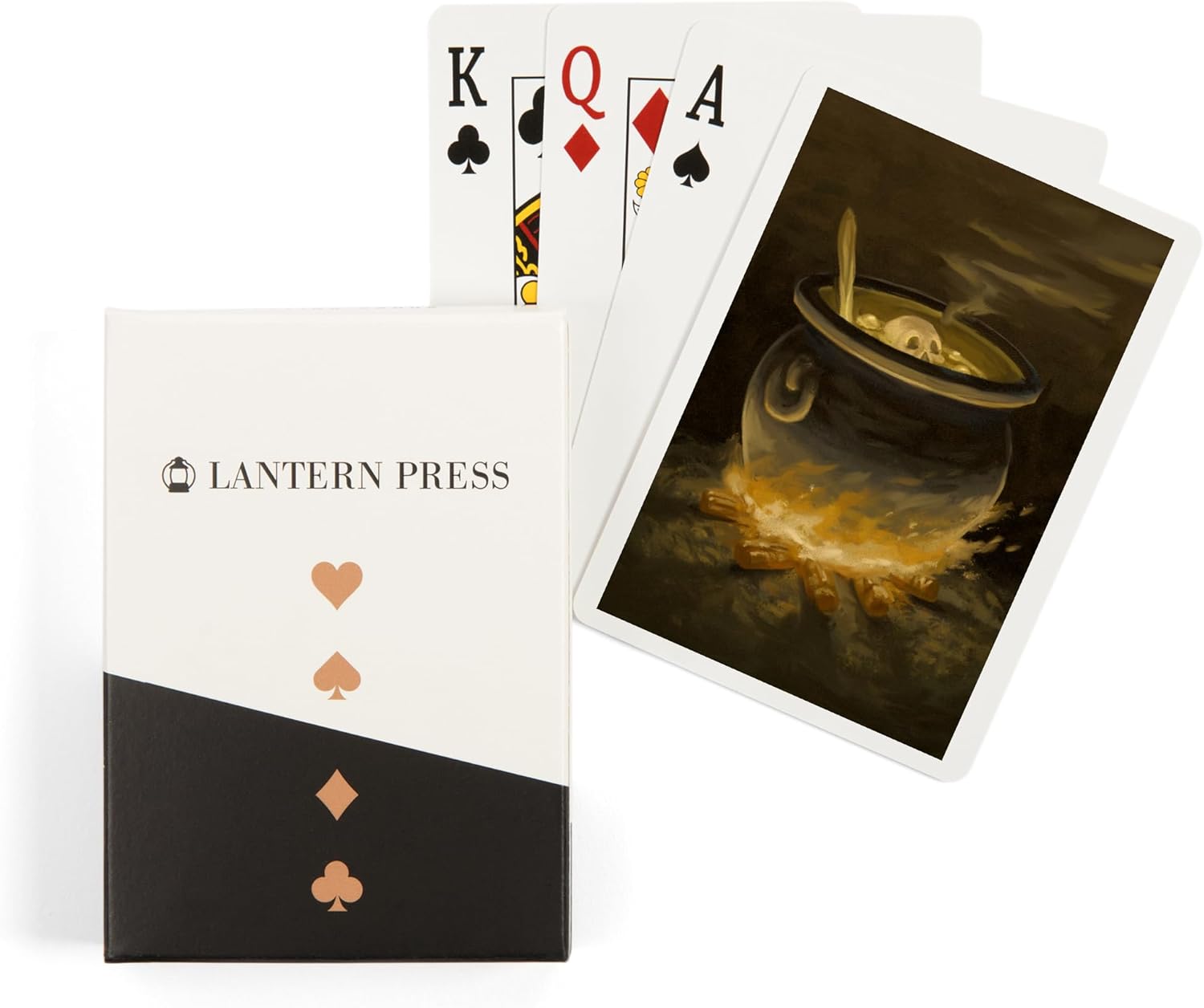 Lantern Press Cauldron, Halloween Oil Painting, 52 Playing Cards for Adults, Poker Size Card Deck