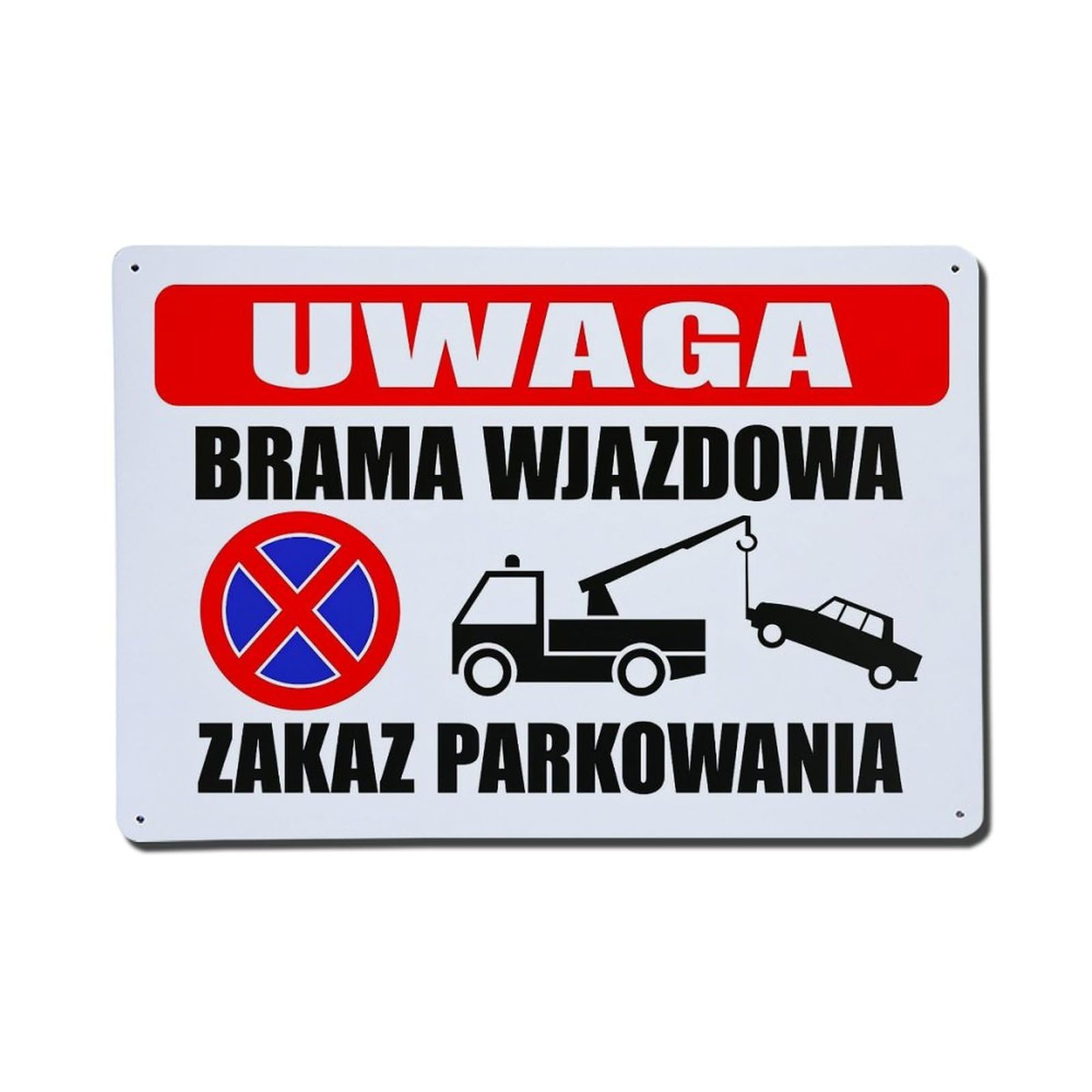 Attention Entrance Gate No Parking Metal Tin Sign Plaque