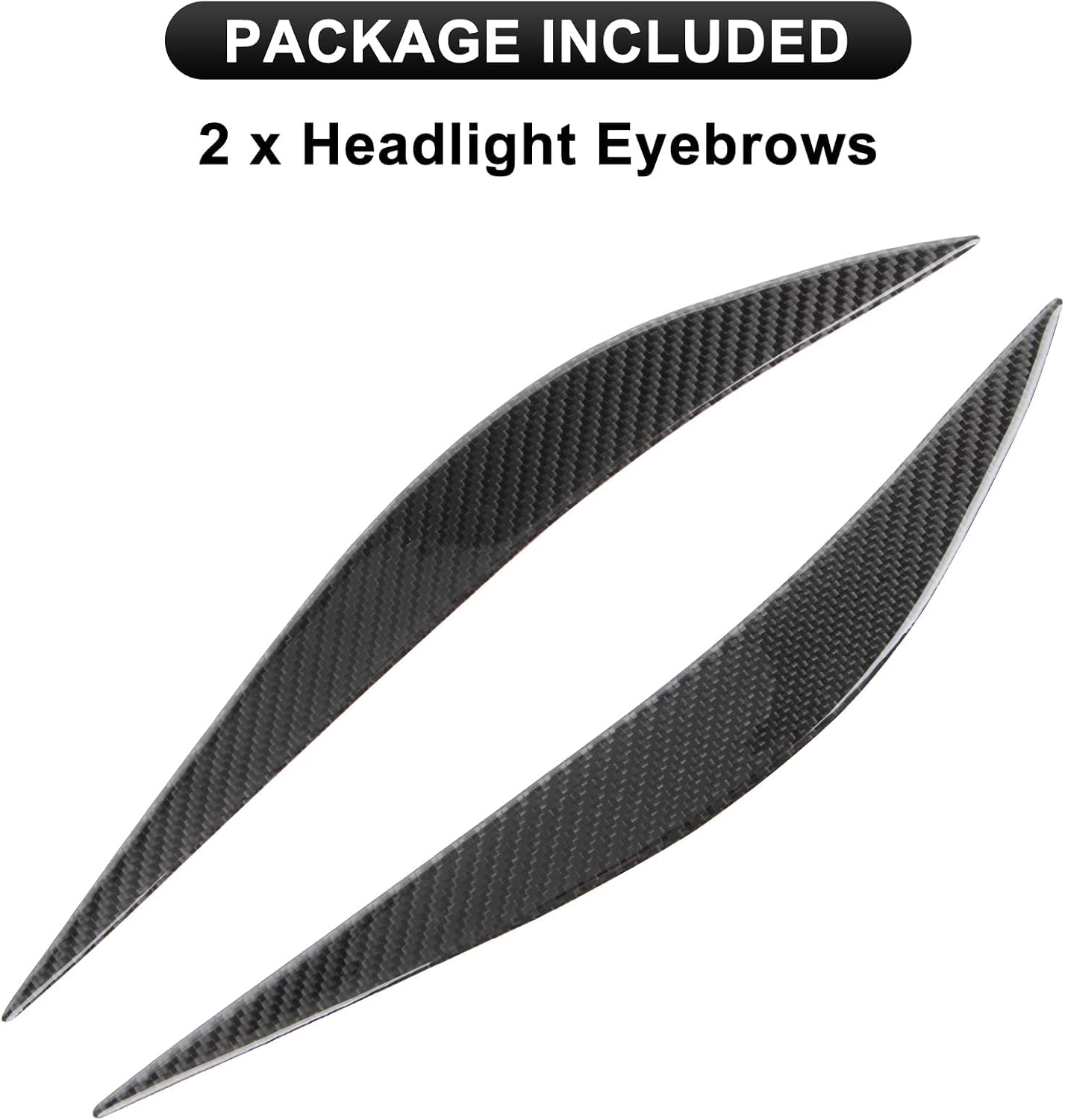 Carbon Fiber Headlight Eyelids, PSLER Headlight Eyebrows Trim Front Headlight Cover Trim Decoration Compatible with F80 M3 F82 F83 M4 F32 F33 F36 2014-2018
