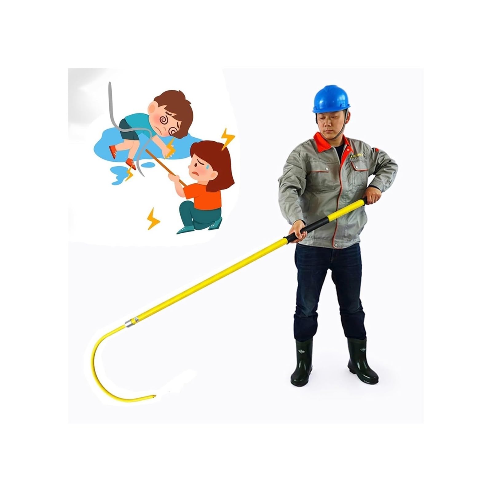 Tubo de rescate para electricistas con aislamiento portátil