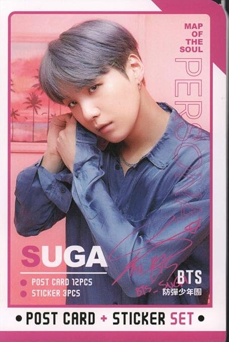 Amazon 防弾少年団 グッズシュガ ｓｕｇａ ユンギ ｂｔｓ ポストカード カード １２枚 シール ステッカー ３枚 バンタン アイドル 芸能人グッズ 通販