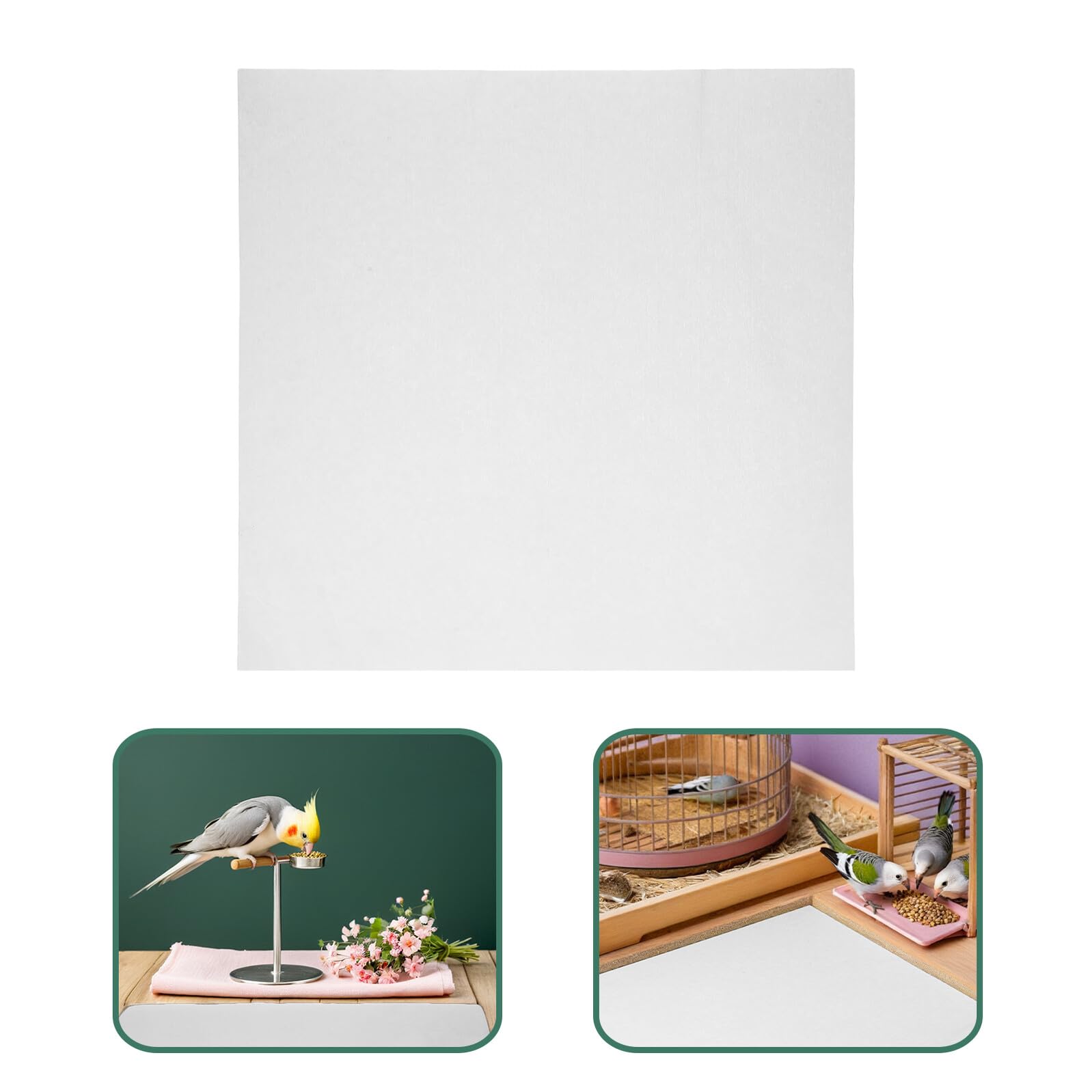 UPKOCH 100 Pezzi Carta Assorbente USA e Getta per Gabbie Uccelli Fodera per Fondo Gabbia Pappagalli e Piccoli Animali per Pulizia Veloce e Ventilazione Naturale