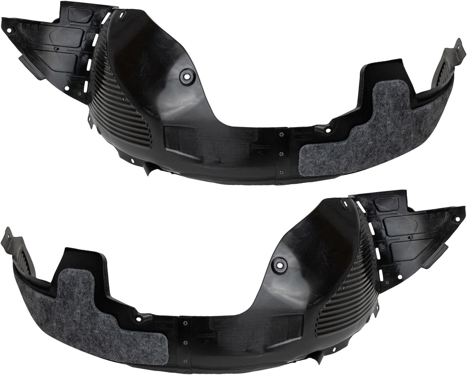 TRQ Front Inner Fender Liner Set Compatible with 2017-2018 Kia Forte KI1248153 KI1249153