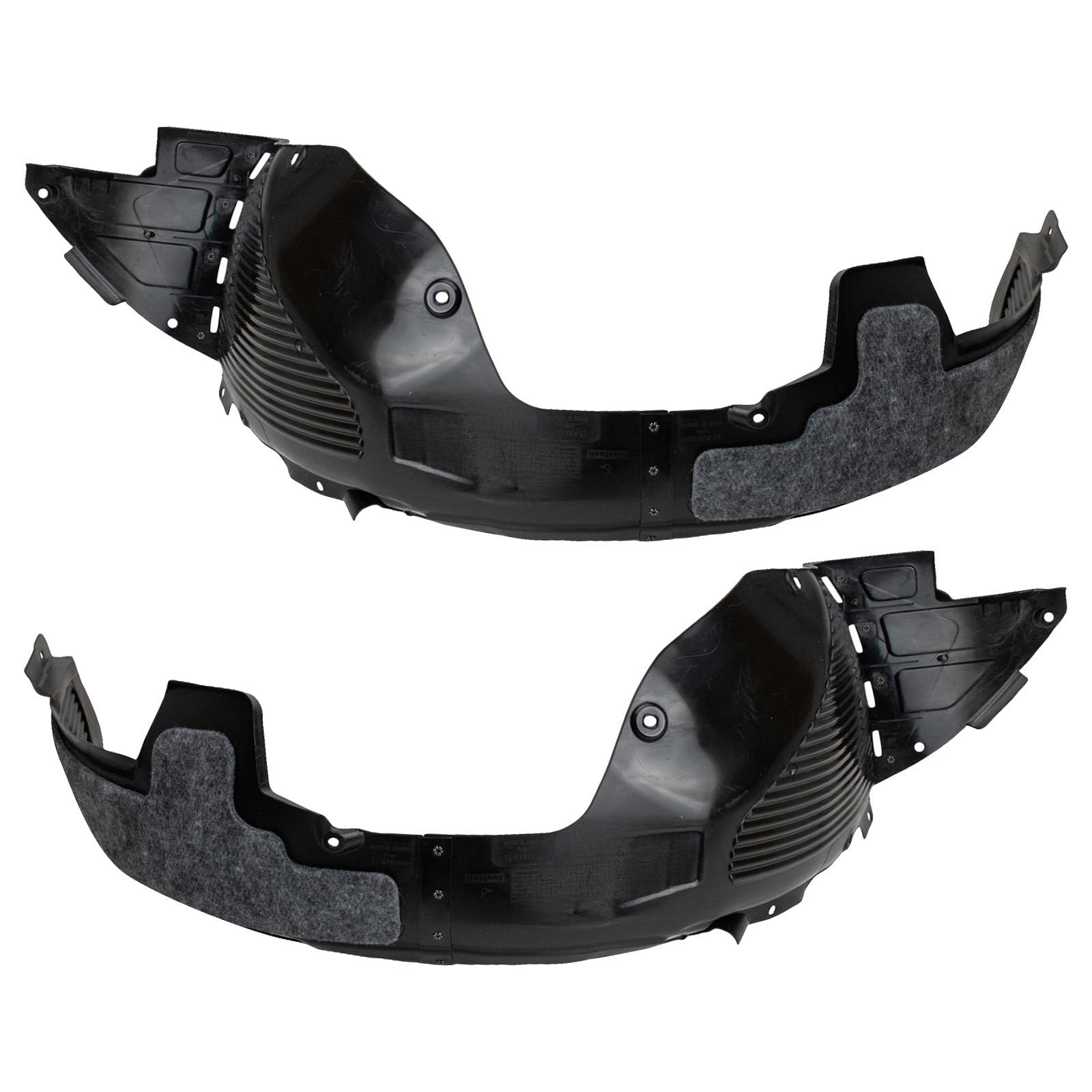 TRQ Front Inner Fender Liner Set Compatible with 2017-2018 Kia Forte KI1248153 KI1249153