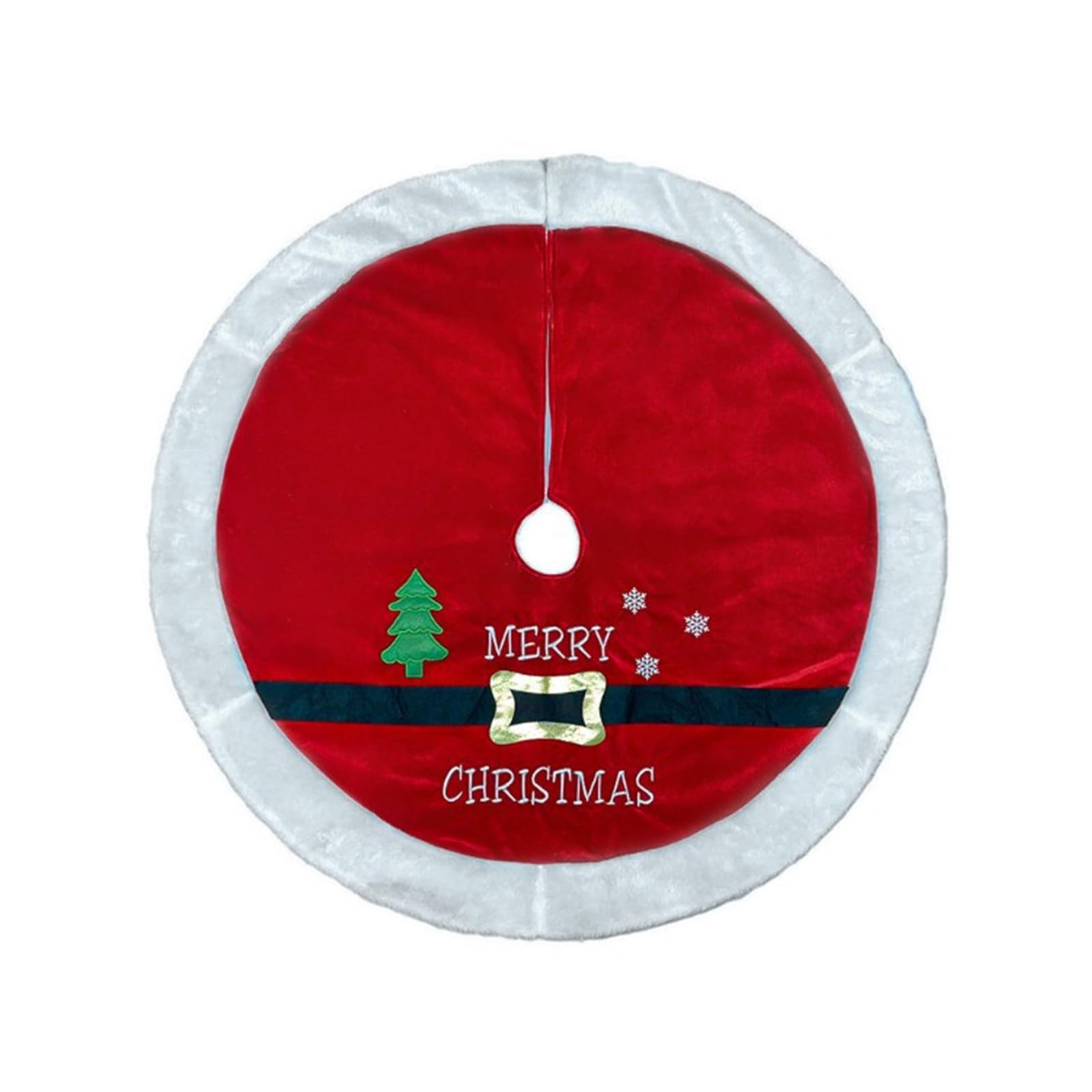 Zxfdsfdbnm Cloth Christmas Tree Skirt Round Shape Velvety Christmas Tree Mat Base Covers Decoration for Home Decoration Festival Celebration Round Skirt