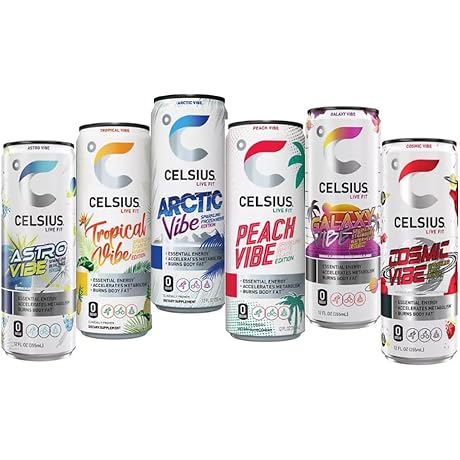 CELSIUS Sparkling Energy Drink (Pack of 6) 12 fl oz Cans -...