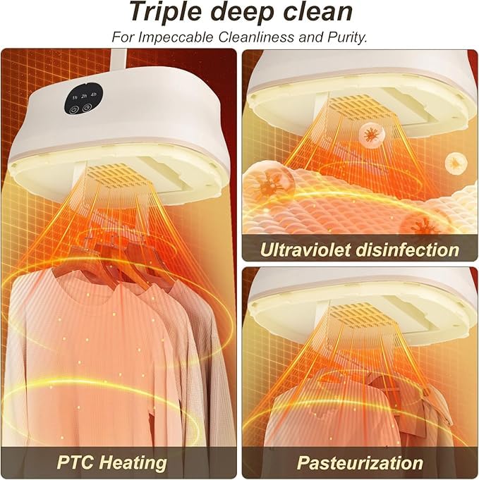 Image of Electric Mini Cloth Dryer For T- Shirts, Jeans, Baby Clothes, Underwear, Towels 360 Full Hot Air Drying with Timer with 5 Gears Portable Dryer For Home, Apartments, RV, Travel (Big)