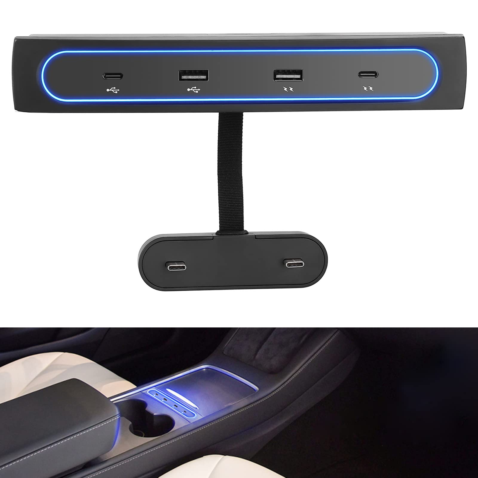 Buy USB Hub for Tesla Model 3 2021 2022,for Tesla Model Y Accessories