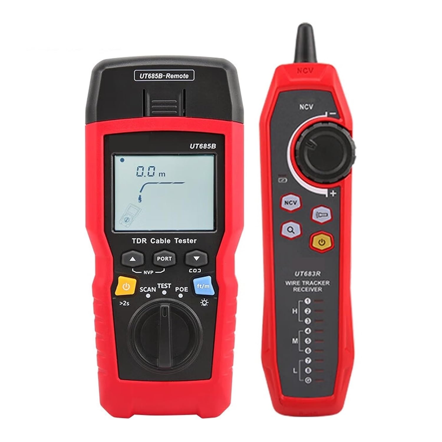 Network Cable Tester TDR UT685B KIT Cable Tracker LAN Tester RJ45 RJ11 Wiring LCD Display Network Tool