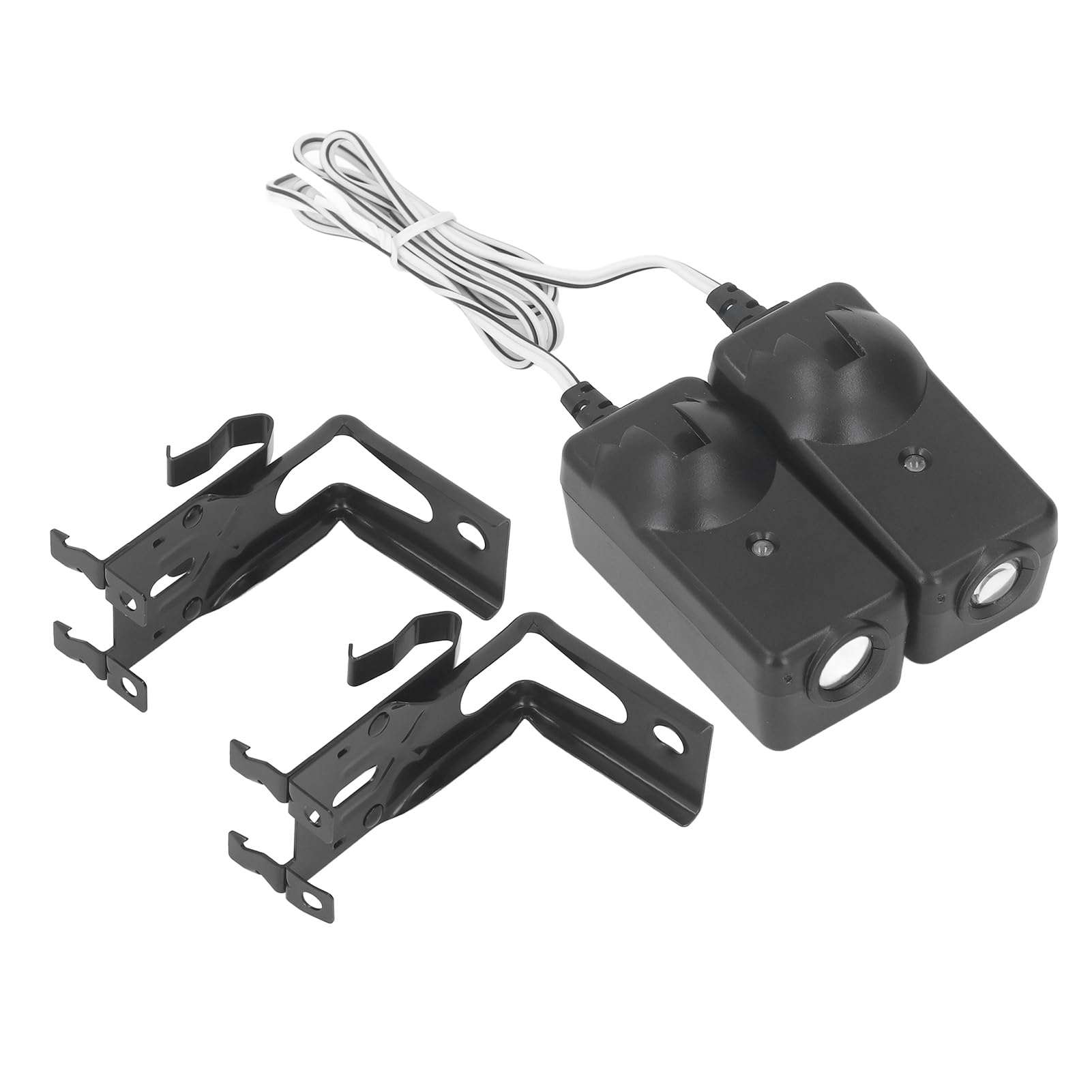 Kit de Sensor de Seguridad, Sensor de Seguridad de Garaje, Sensor de Apertura de Puerta de Garaje con Soporte, Kit de Sensor Seguro de Sensores Duales ABS de Acero Inoxidable
