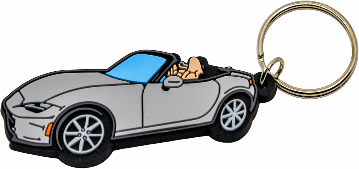Vintage Ltd. Keychain Inspired by Mazda Miata MX-5 Roadster - Soft Rubber Key FOB