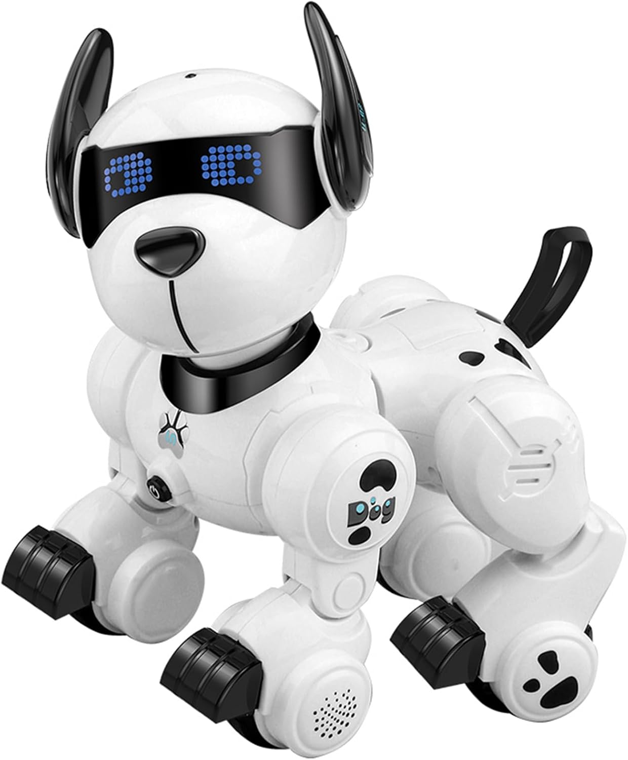 Remote Control Programming Smart Dog Robotic Patrol Dog Programmable Remote Control Dog Intelligent Patrol Dog Toy with the Function Songs Touch Demonstration Programming Rotating Head
