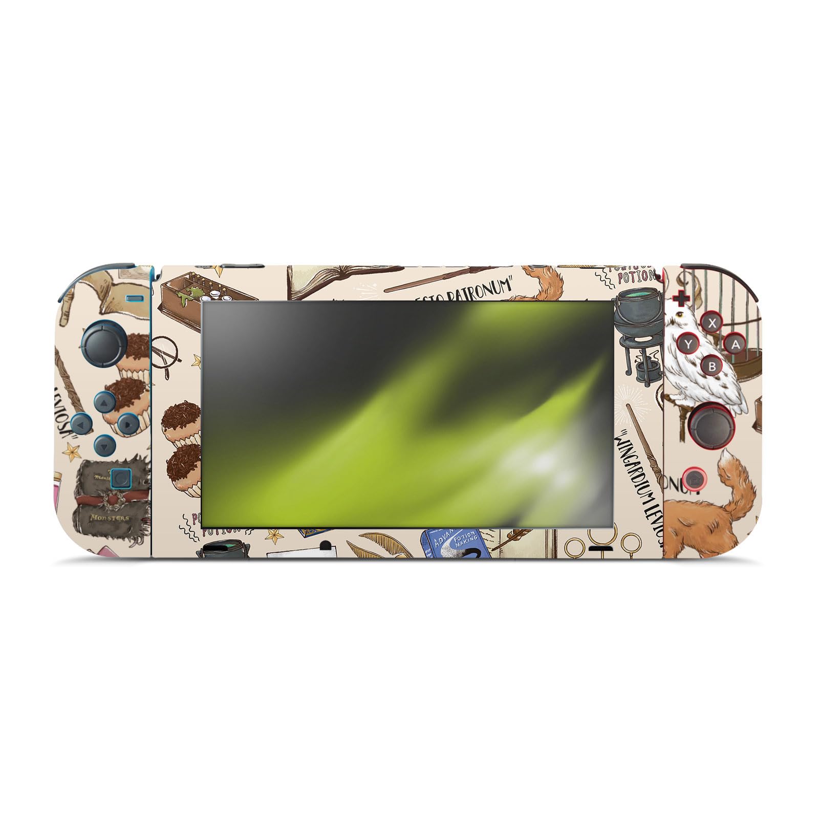Head Case Designs sous Licence Officielle Harry Potter Motif De Poudlard Graphiques Vinyle Autocollant De Jeu Peau Compatible avec Nintendo Switch Console & Dock & Joy-Con Controller Bundle