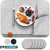 ✅ 𝐃𝐈𝐄 𝐆𝐄𝐒𝐂𝐇𝐄𝐍𝐊𝐈𝐃𝐄𝐄 - Überraschen Sie Ihre Liebsten zu Weihnachten oder zum Geburtstag mit unseren Platzdecken und Tischunterlagen. Unsere Luana Rose Teller Unterlage wird mit 6 Getränkeuntersetzer geliefert. Das Perfekte Geschenk für Sie und Ihn.