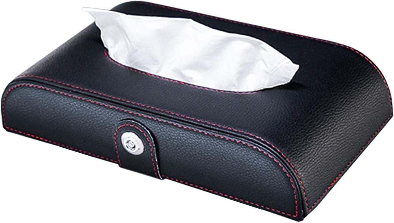 ValueHallCar Tissue Holder PU Leather Sun Visor Napkin Holder Concise Sun Visor Tissue Holder Car Visor Tissue Holder for Car Home Office V9A09