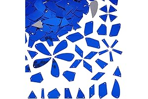 PH PandaHall 144pcs Sew on Mirror Rhinestones 8 Shapes Irregular Sew on...