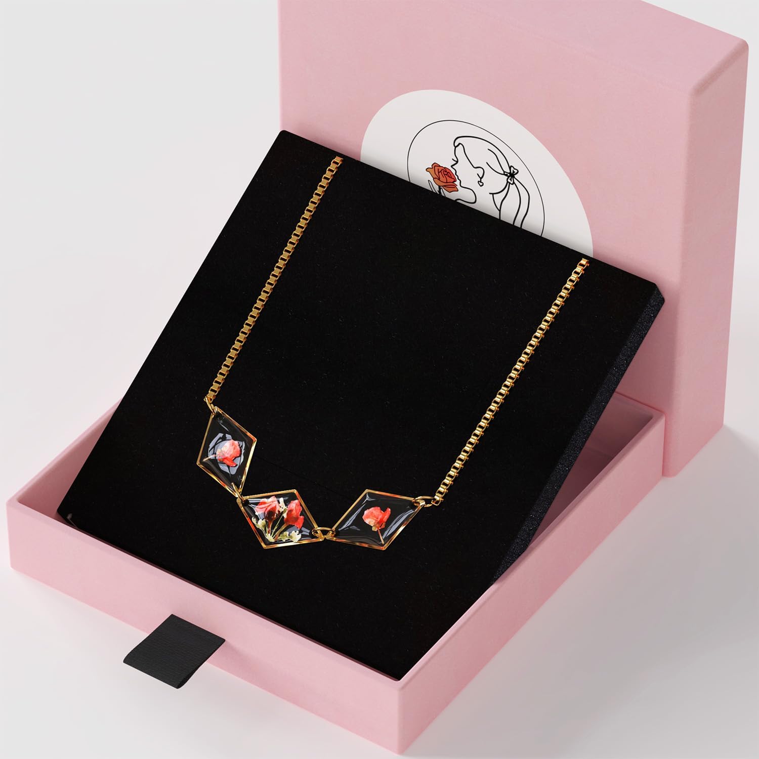 Baby's Breath Pressd Flower Bracelet, Handmade Pressed Flower Bracelet, Gold Adjustable Pressed, Personalized Jewelry - Image 3