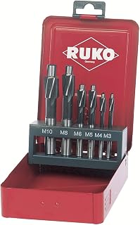 RUKO 102450 - Juego de 6 avellanadores planos HSS DIN 373