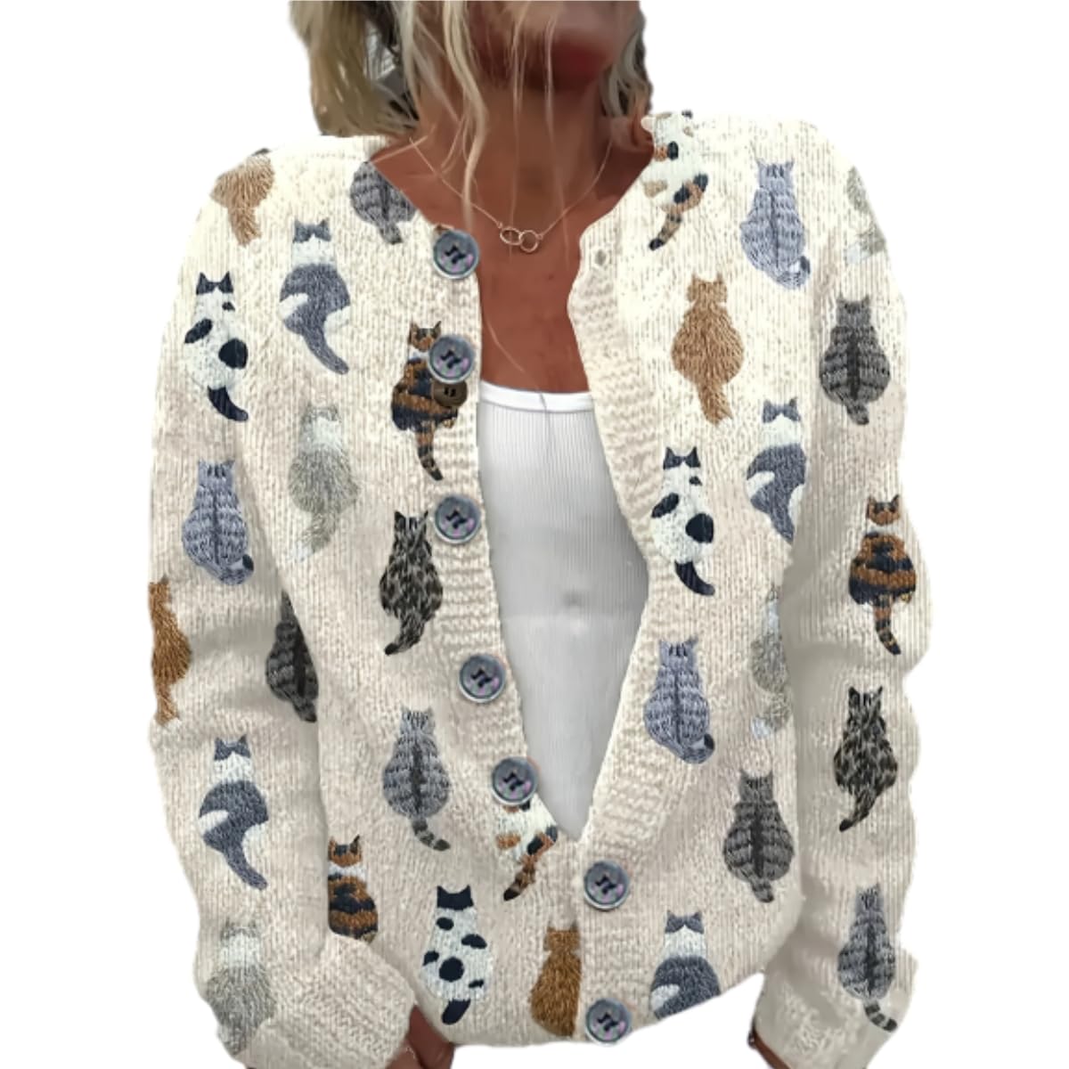 Cardigan Sweaters for Women Cute Knit Button Down Long Sleeve Cozy Fall Winter Cardigan