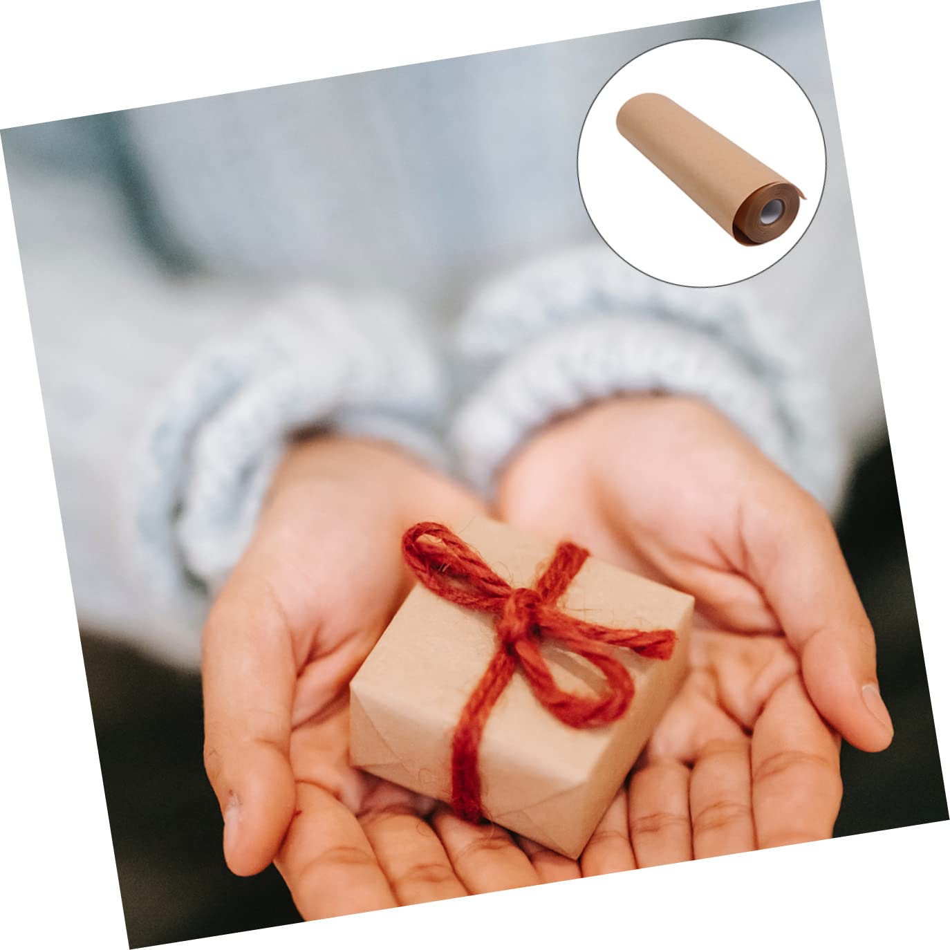 ULDIGI Rouleau de Papier Kraft Marron Papier Résistant et Protecteur 45cm X 30m pour Emballage Présent et Loisirs Créatifs pour Bouquets et Emballages