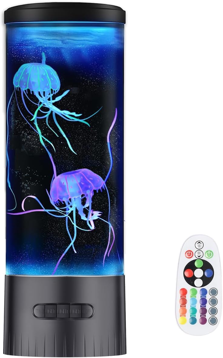Mindiverse Large Jellyfish Lamp Gifts for Kids Adults Electric Fantasy Tank Aquarium Night Mood Light for Birthday Holiday Home Christmas Decoration Relaxion