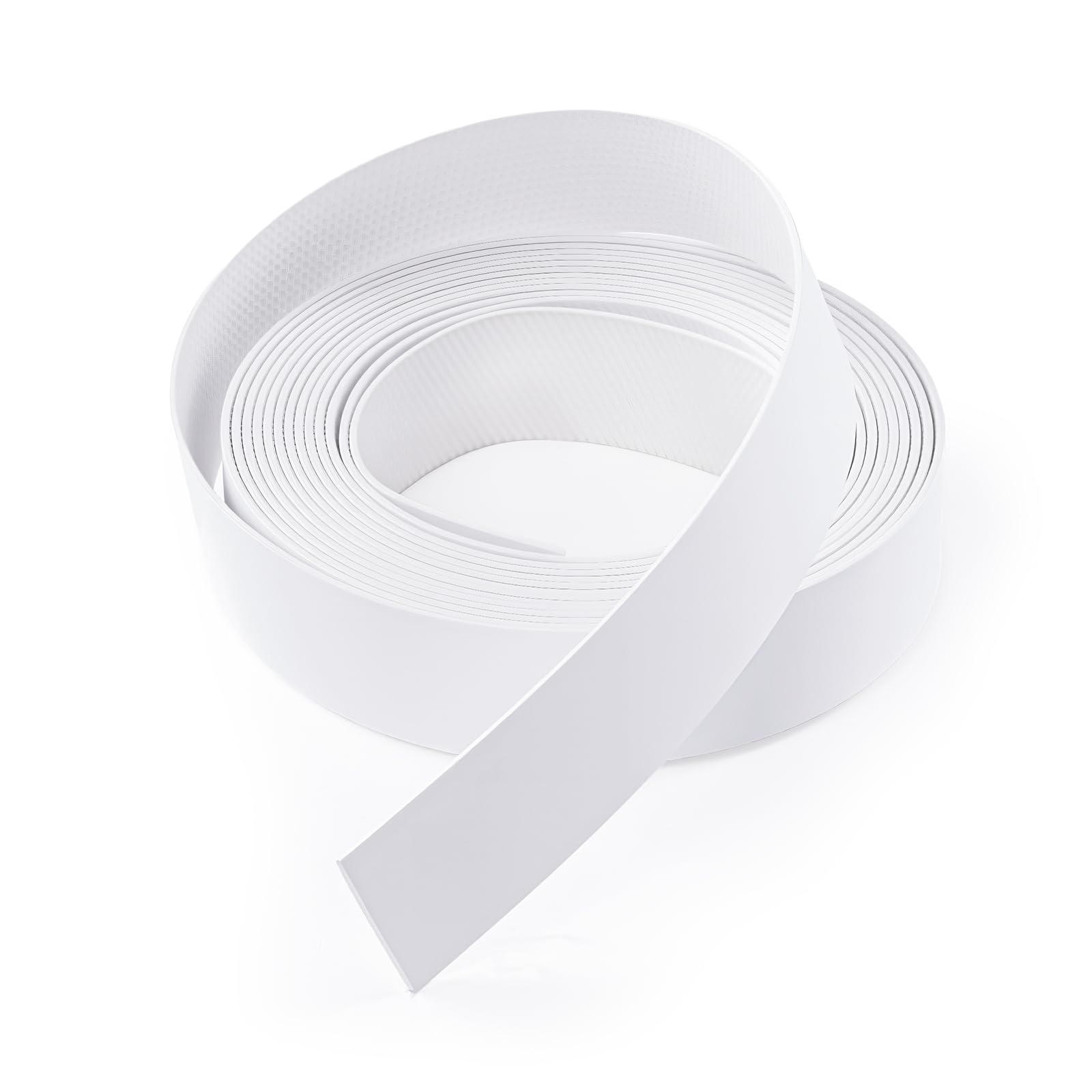 FAKILO PVC Edge Banding 3/4 inch x 10 ft Veneer Edge Banding White with Hot Melt Adhesive Pre - glued Iron on Edging Tape Trim for Cabinet Plywood