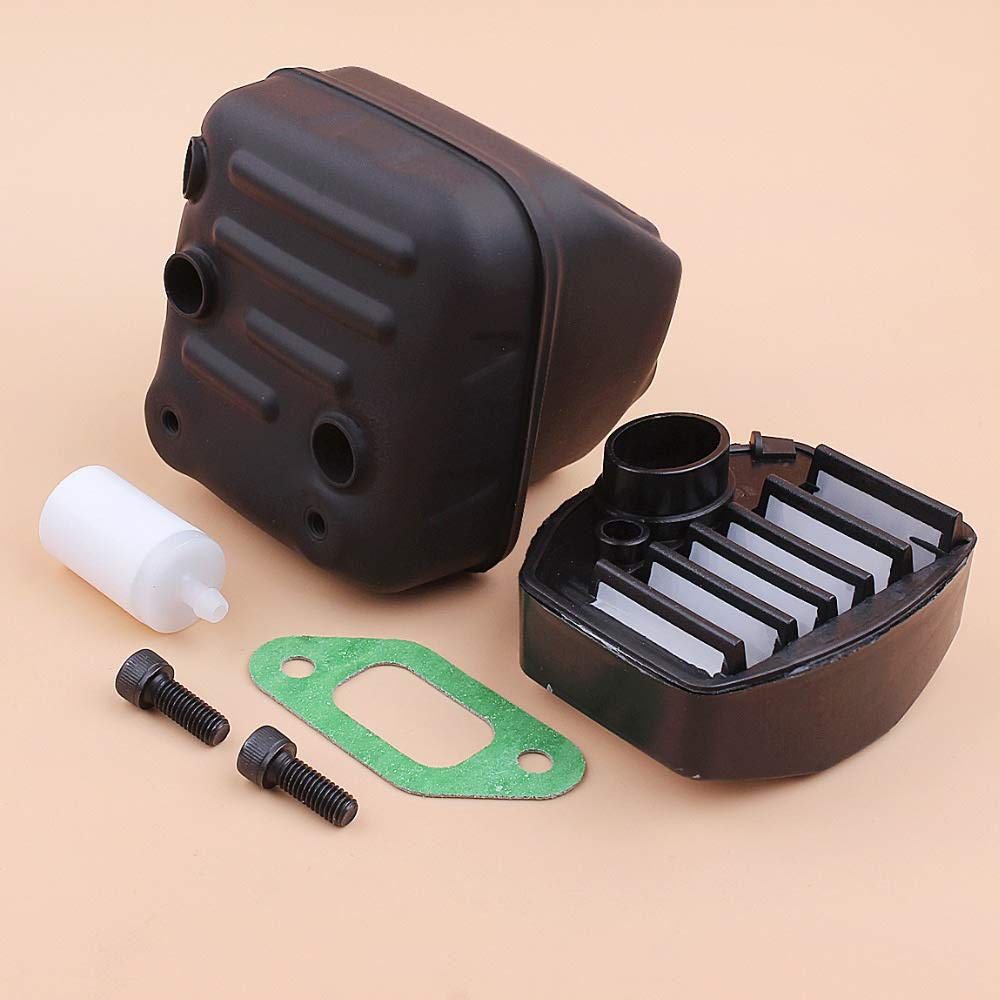 Tiempo Beixi Silenciador de Escape de Aire de Tornillo de Juntas Juego de Filtro Compatible con Husqvarna 357XP 357 359 2159 Jonsered CS2156 CS2159 de la Motosierra de Cadena Sierras de recambios