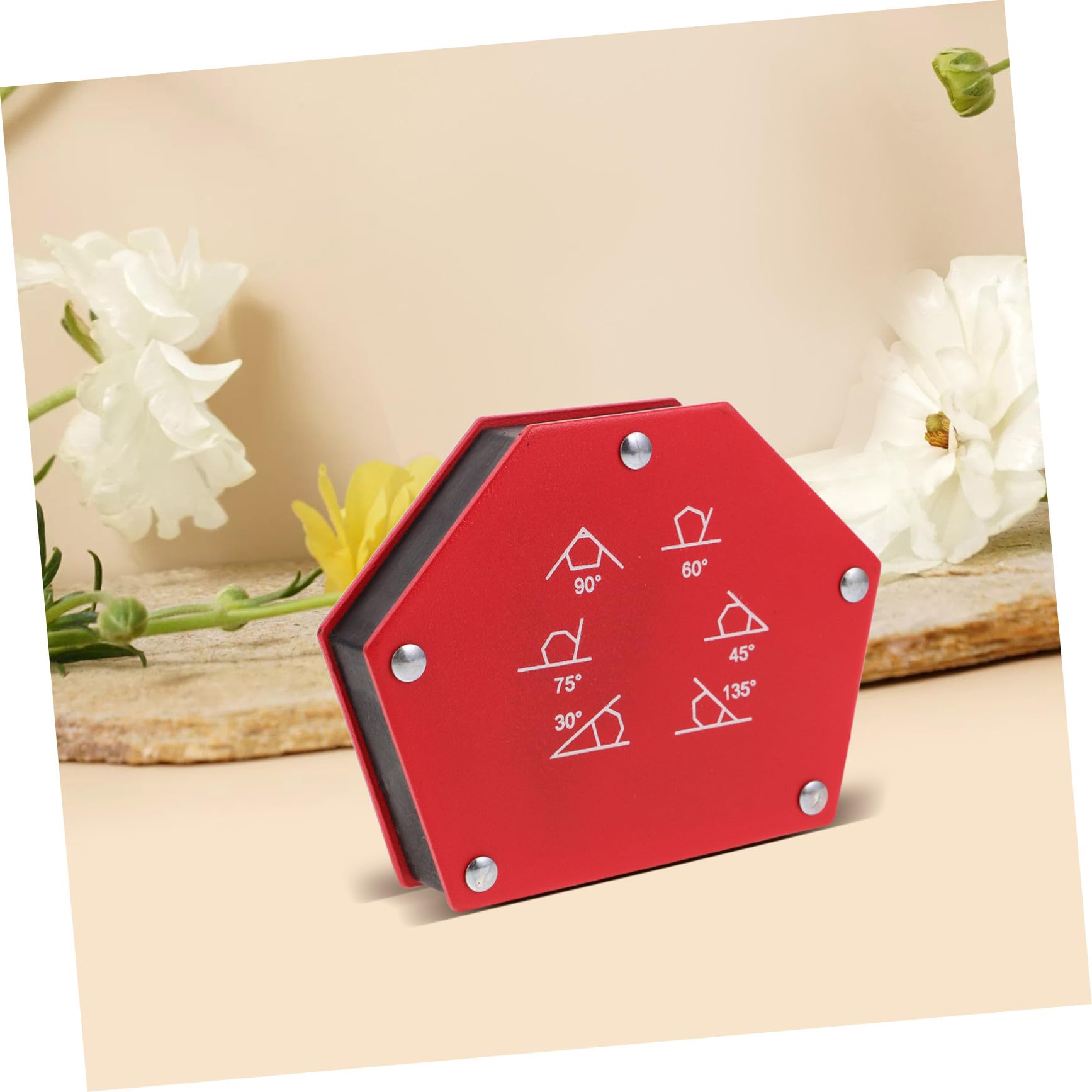 Homoyoyo Accesorio de soldadura base magnética de soldadura magnética herramienta de imán clip de soporte magnético rojo