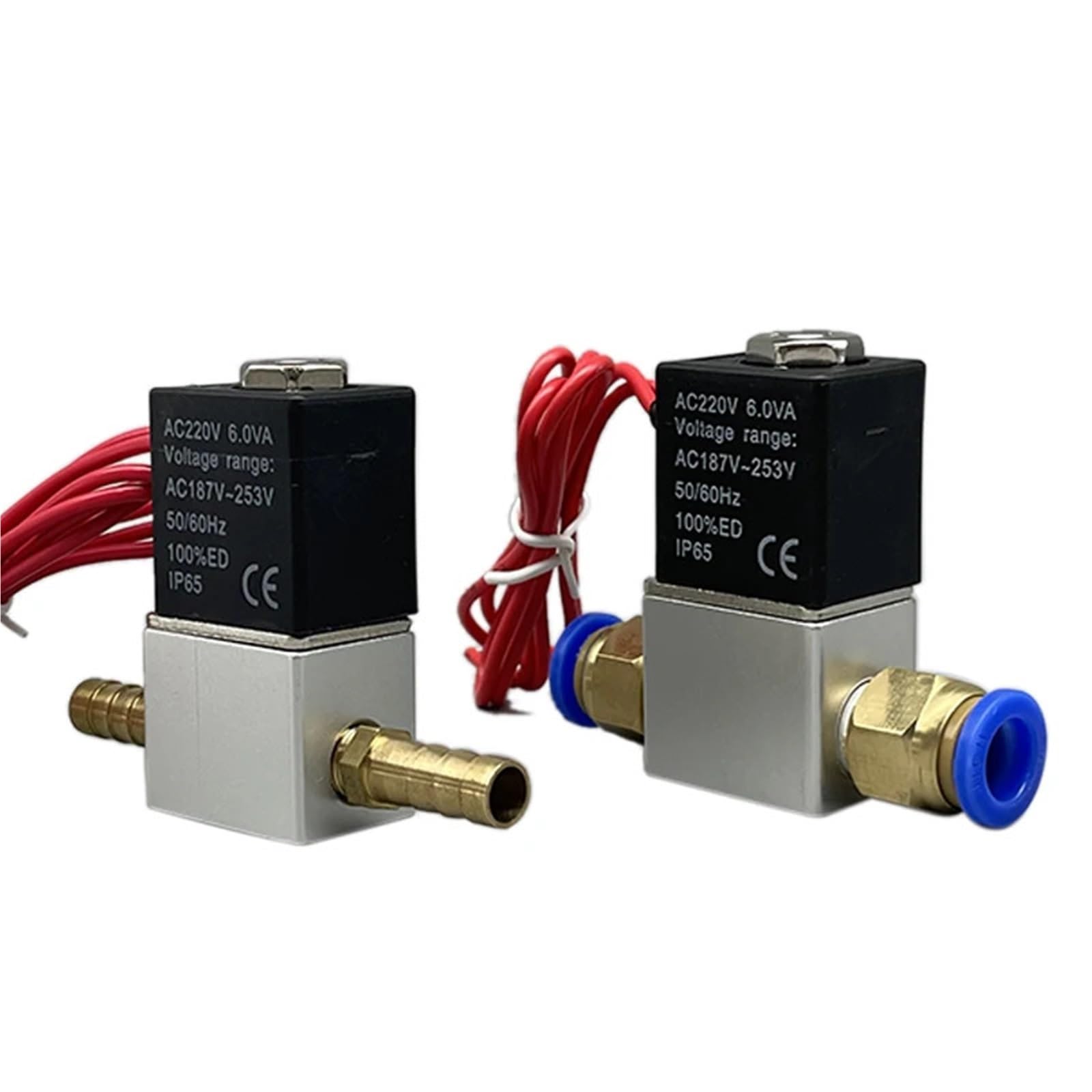 Électrovanne pneumatique AC 220V pour stopper les fuites d'air sur tuyau souple de 6mm