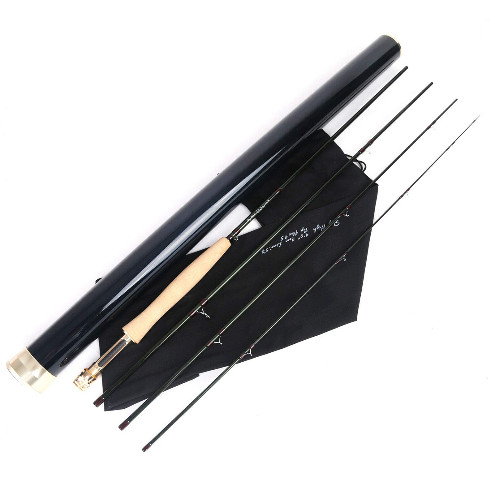 Sky High Fliegenfischen Rute 2/3/4/5/6/7/8wt, Graphit IM12 Rutenblank, AAAA Handgriff, Spitzenaktion, Titanium Stripping Guides