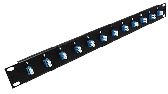 12 Port LC Fiber Optic Cable Patch Panel Singlemode Loaded 1u 19"