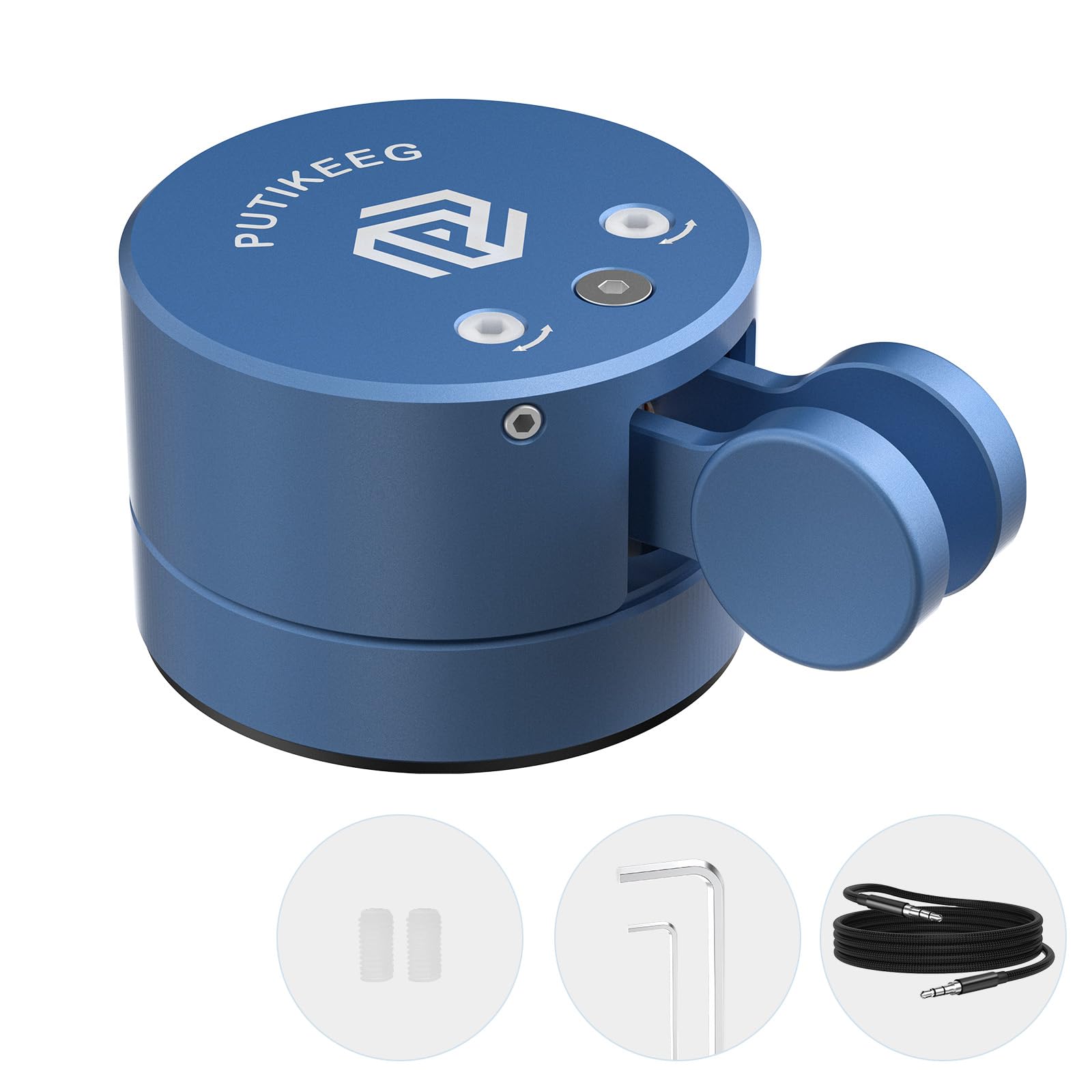 Putikeeg Mini Morse Code Key - CW Dual Paddle with Magnetic Base, Magnetic Return Paddles Morse Lambic Key for Amateur Ham Radio (Blue)