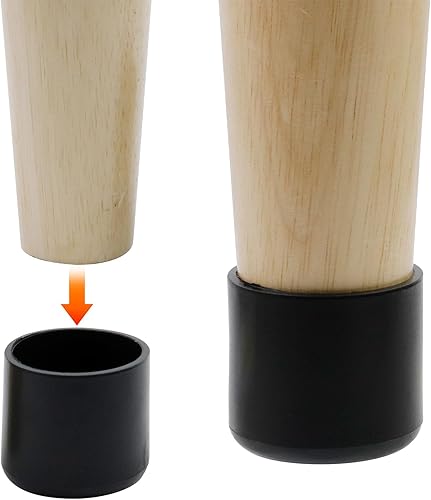 Miniatura 6 de Antrader 16 protectores de suelo redondos de PVC para muebles de 1.2 pulgadas de diámetro, antideslizantes para evitar arañazos y ruido, arañazos,