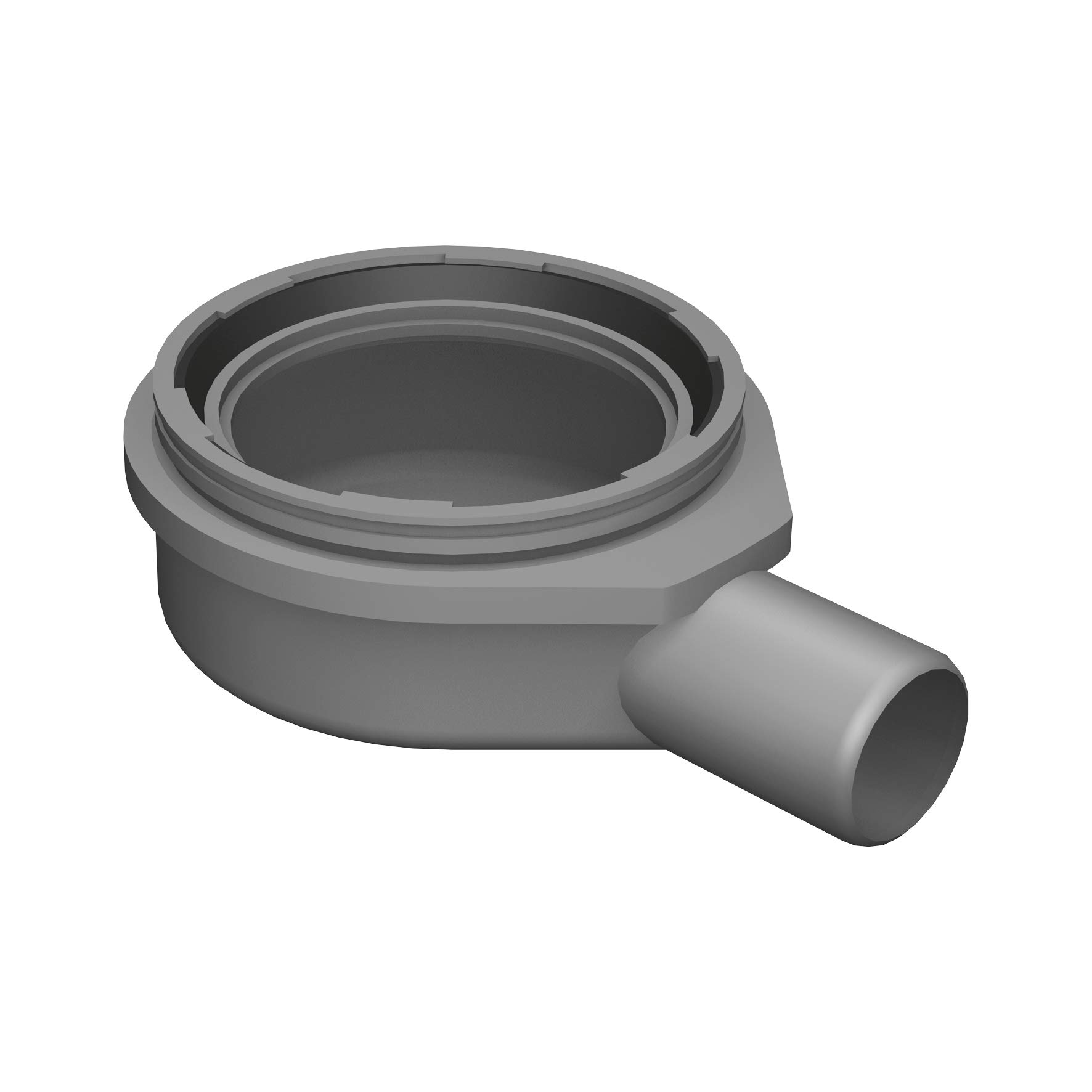 Siphon horizontal pour TUB LINE LUX ELEMENTS douche italienne grise