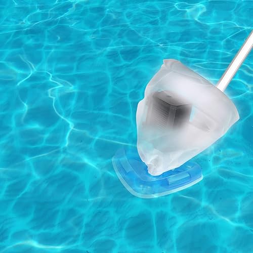Miniatura 5 de Savita 2 bolsas de repuesto para aspiradora de piscina de 8 x 12 pulgadas, cordón de cierre y cierre de red para aspiradora de hojas de piscina,