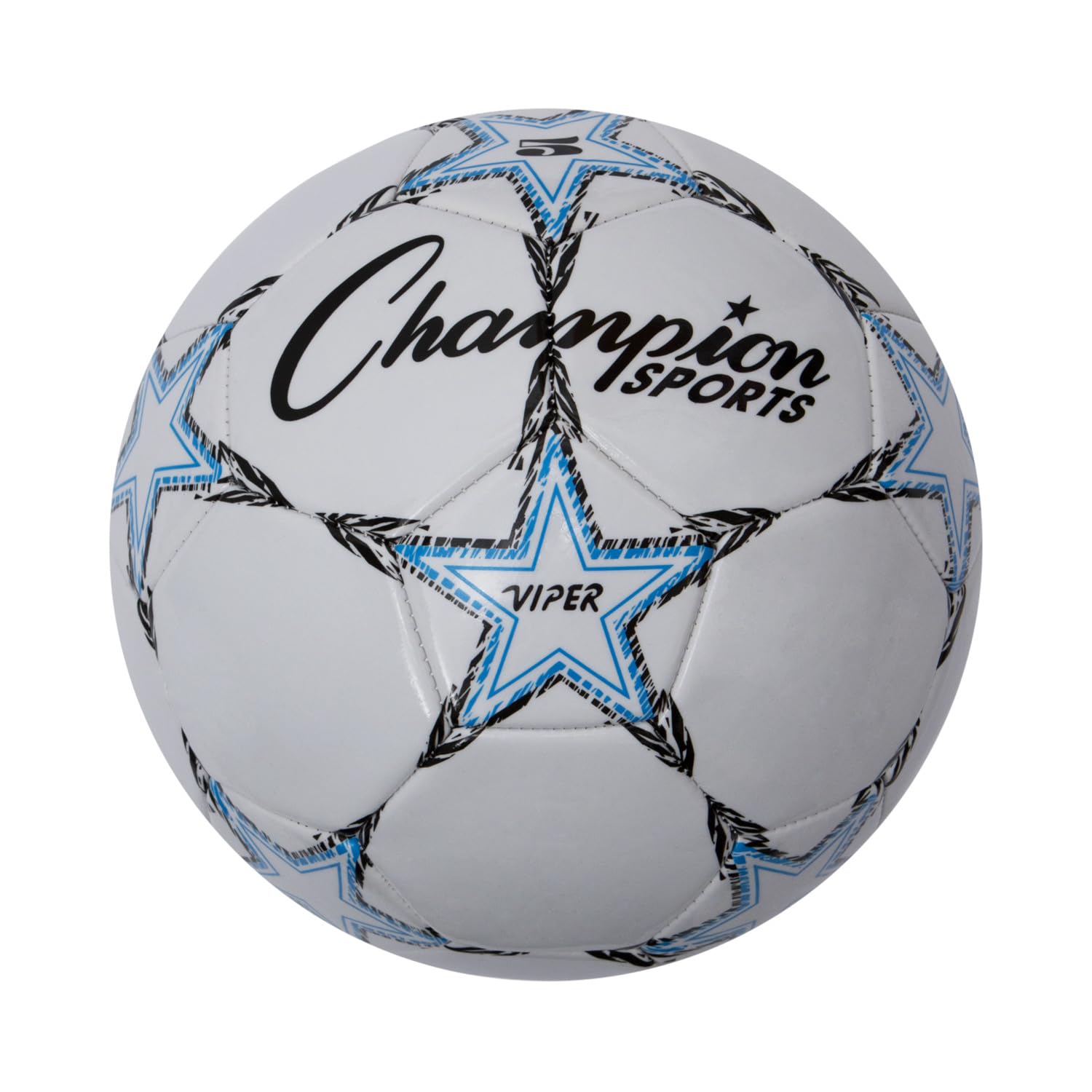 Champion Sports Viper Soccer Ball – Sizes 3, 4, 5 – Soft Touch TPU Cover, Durable Butyl Bladder, Youth & Adult Training Ball for Indoor & Outdoor Play, Multi-Color Design