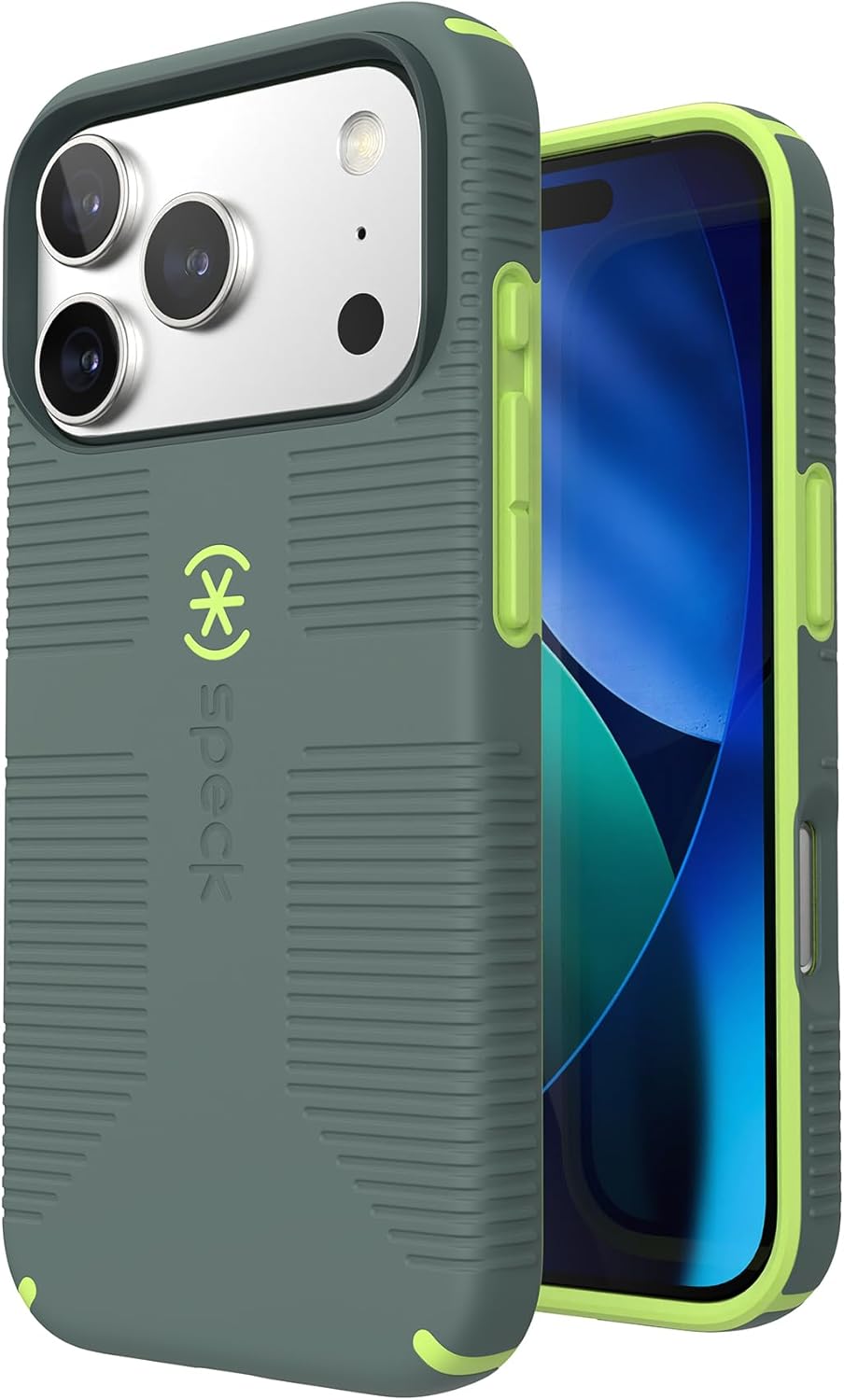 Speck CANDYSHELL Grip +MS Case for iPhone 17 Pro - NEO DRAB/Glow Green | Slim Protective Grip | Drop Protection | MagSafe Compatible - Image 9
