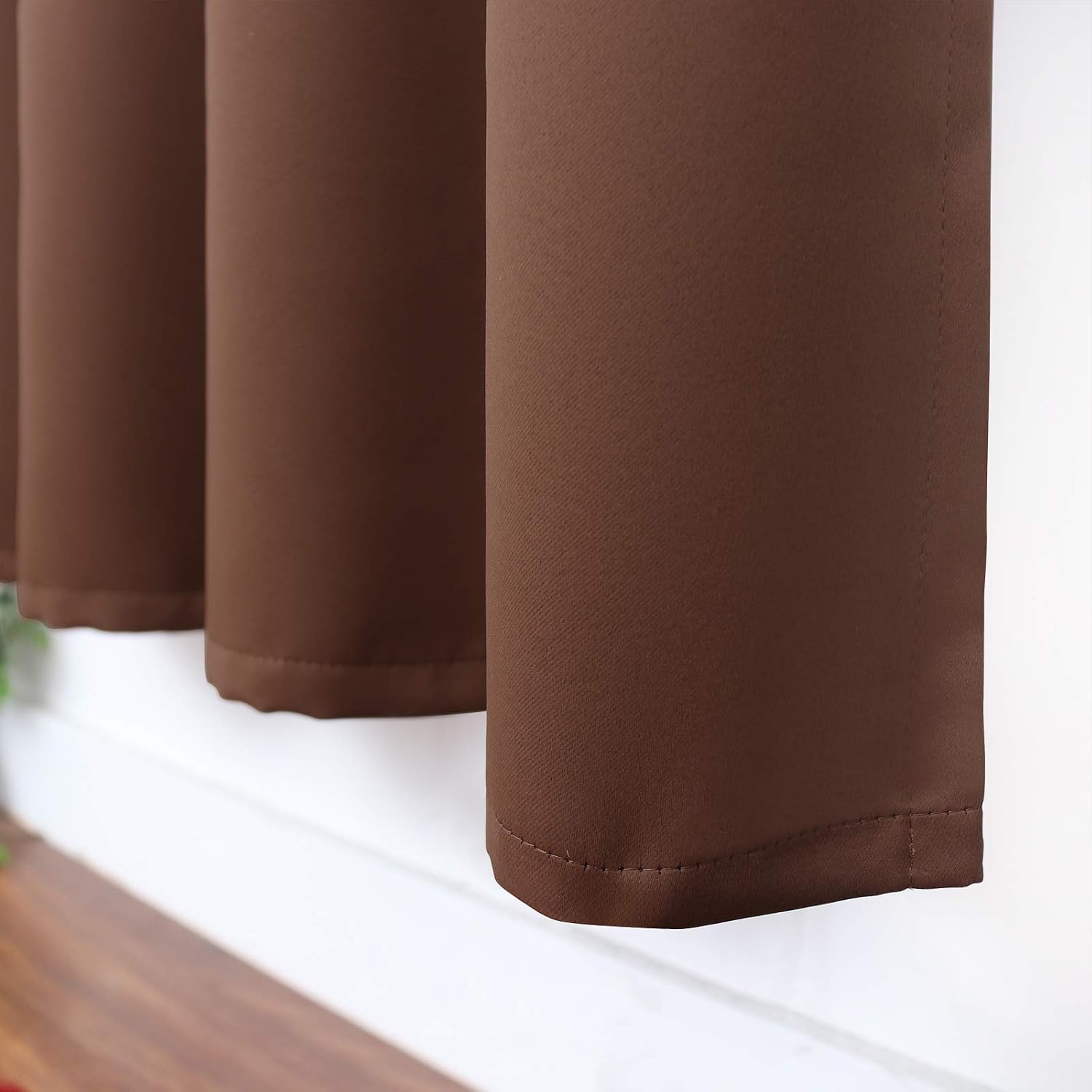 BGment 2 Panels Outdoor Curtains for Patio Waterproof, Grommet Windproof Thermal Privacy Sun Blocking Curtains for Gazebo, Pergola, Porch, 52 x 95 Inch, Brown