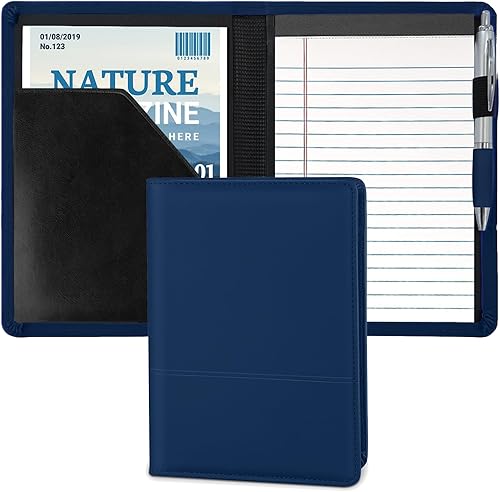 Miniatura 15 de Gorbado Carpeta para portafolio o cartera, mini carpeta de 5 x 8 pulgadas, bloc de escritura legal, carpeta organizadora de documentos A5 para Negro