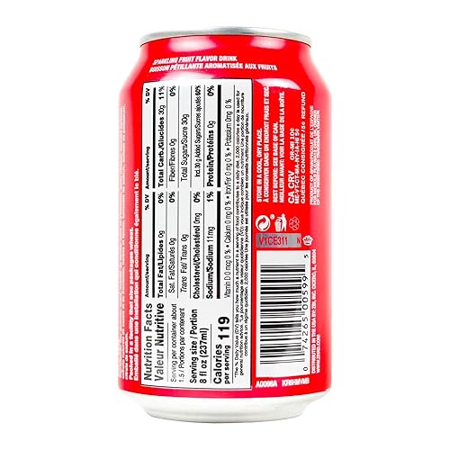 Miniatura 6 de Vimto Sparkling Fizzy Fruit Flavored Soda | Made with Real Sugar! | Original Middle Eastern/UK Red Can | Refreshing | Black Carrot, Hibiscus,