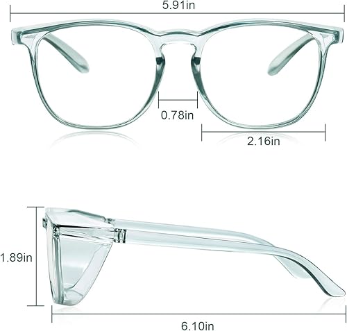 Miniatura 6 de LASMEX Gafas de seguridad elegantes para mujeres y niñas, gafas antivaho gafas protectoras transparentes